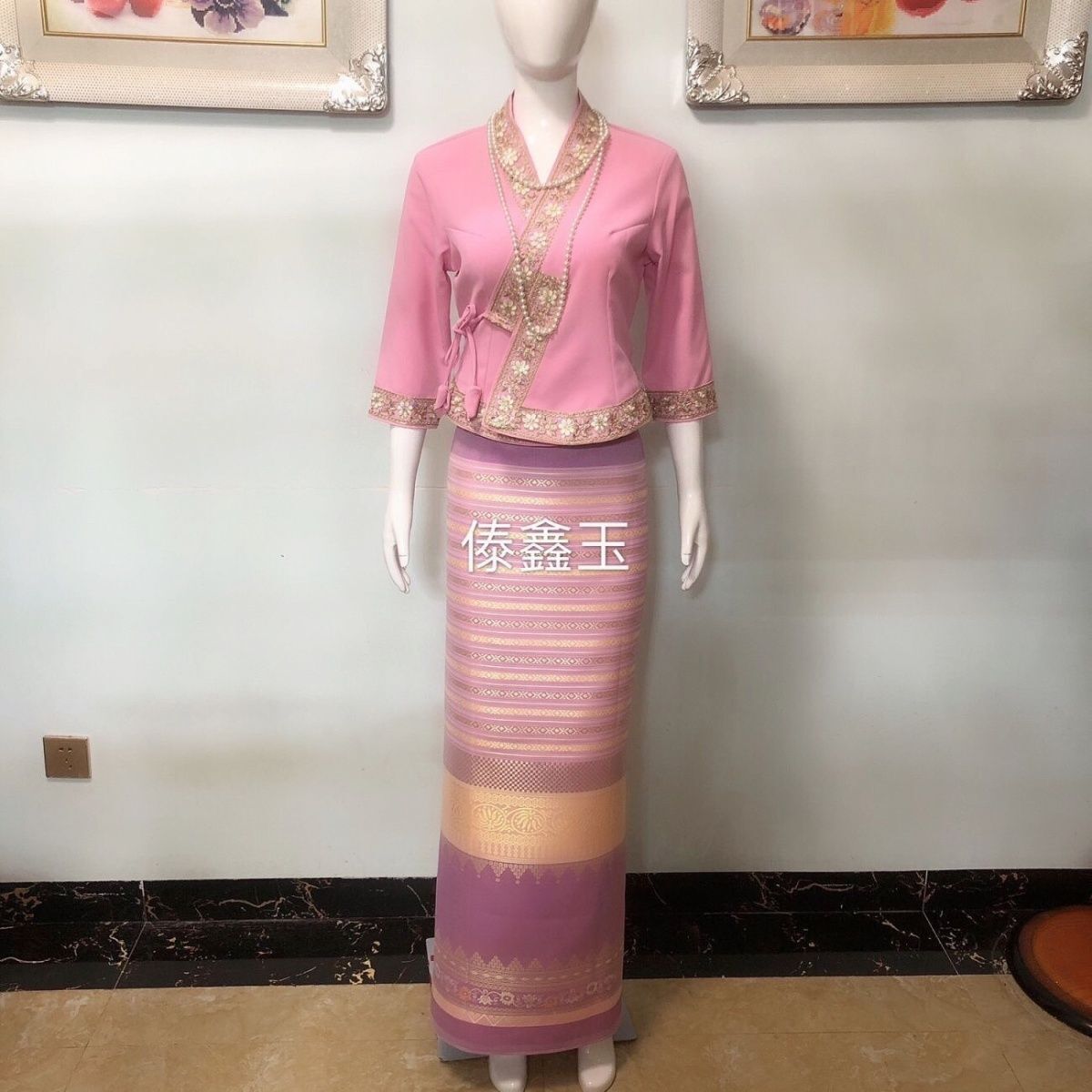 Batik Sarong Wrap - 2pcsThailand Uzun-gyi Etek Dai Etnik Giyim