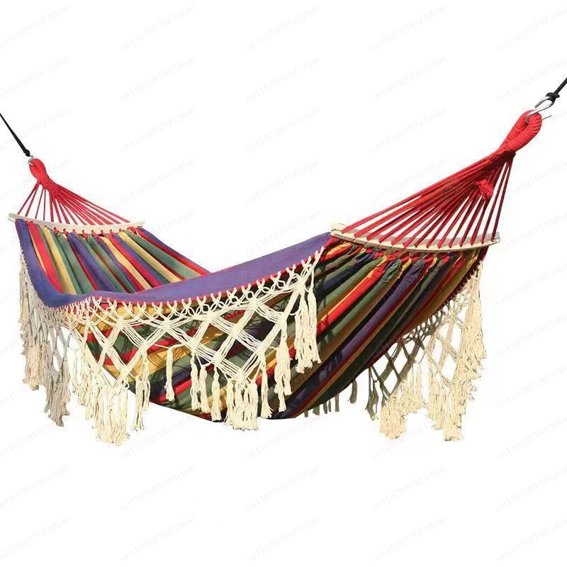 Ethnic Styling Tips - Bohem Tarzı püsküllü Hamak Dış Mekan