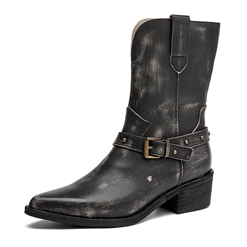Ethnic Fashion For Women - 4.5 cm İnek Doğal Hakiki Deri