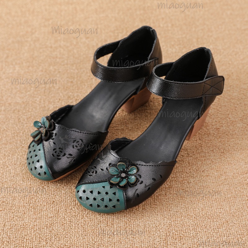 Ethnic Fashion For Women - Oyuk Kapaklı Burun Gladyatör Sandaletleri Çiçek
