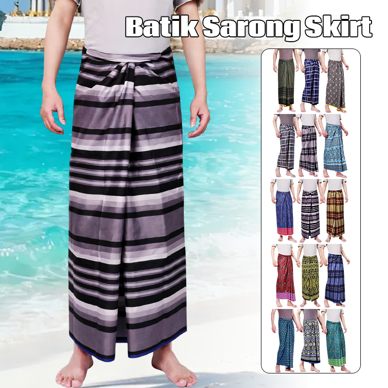 Batik Sarong Wrap - Erkek Kadın Batik Sarong Etek Etnik