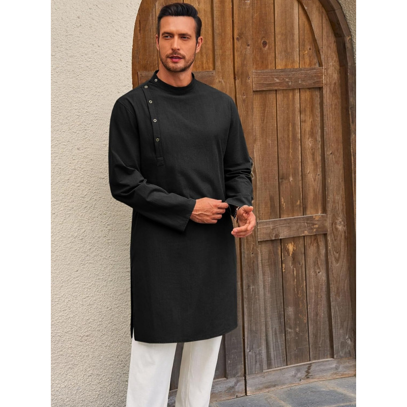 Erkek Kaftan Thobe Robe Uzun K - Kurta Men Cotton incelemesi ve fiyatı