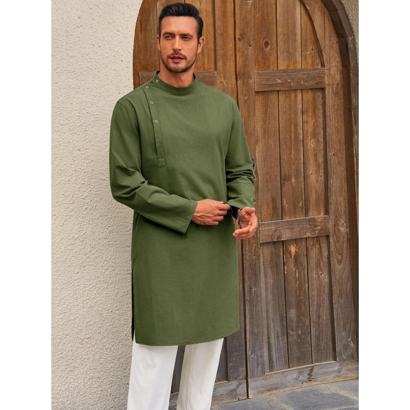 Erkek Kaftan Thobe Robe Uzun K - Kurta Men Cotton incelemesi ve fiyatı